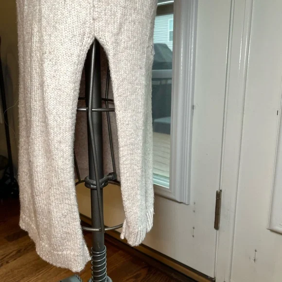 Cozy Knit Midi Sweater Dress S – Rachel Zoe, Tie Waist Turtleneck - Picture 5 of 10